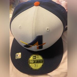 Men's New Era  White/Navy Houston Astros 2025 City Connect 9FIFTY Hat 7 3/4 New